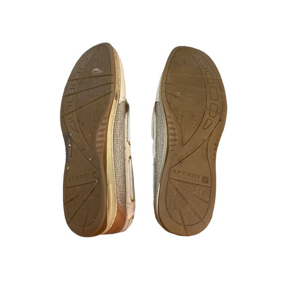 SPERRY Topsiders Tan & Gold Slip On Comfort Everyday Walking Shoe-Size 7.5 - Picture 14 of 14